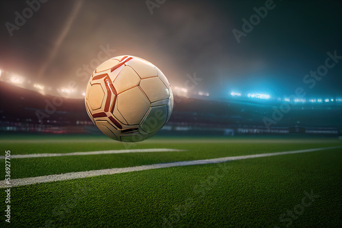 Football socer ball on field © neirfy