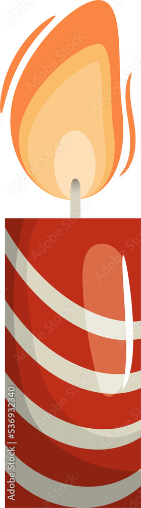Merry Christmas candle clip art element decoration. PNG transparent