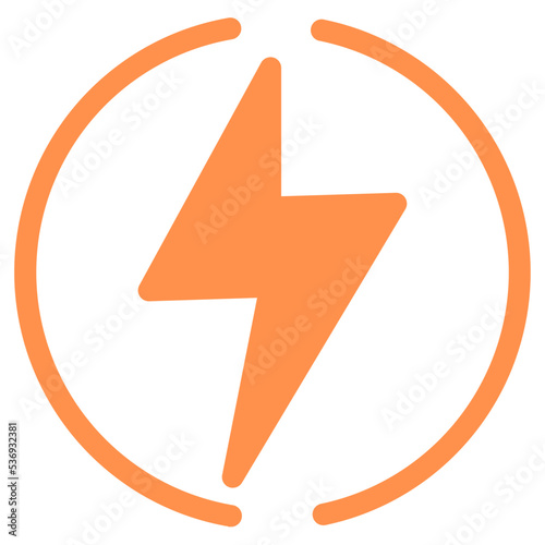 renewable electricity power thunder energy icon