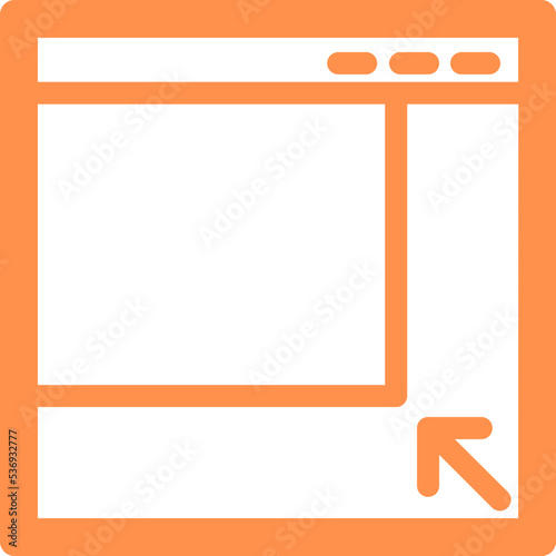 resize mimimize stretch layout window icon