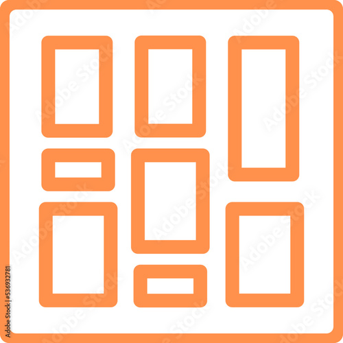 responsive wireframe masonry layout website icon