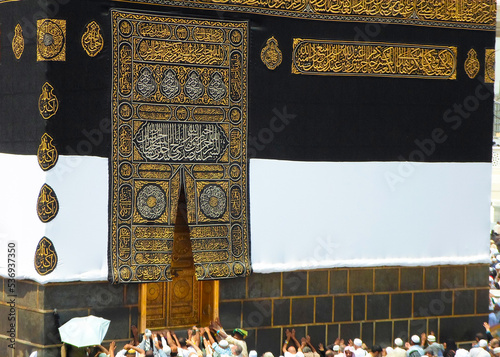 Doors and details of the holy place kaaba, mecca, saudi arabia