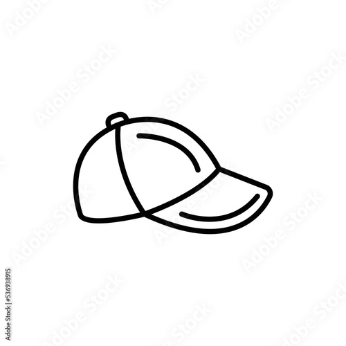Baseball cap line icon. Vector line icon isolated on white background