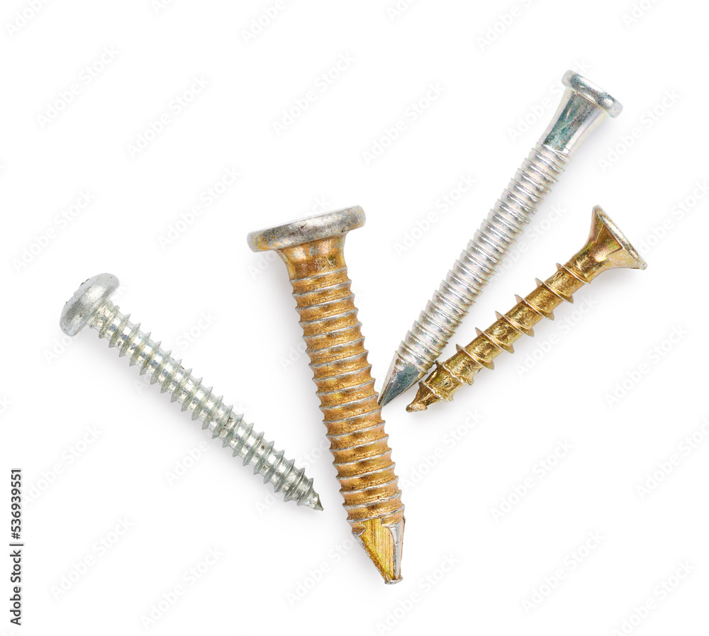 Screws isolated on white background