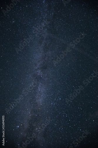 The milky way on a dark starry night