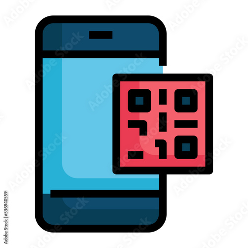 qrcode payment digital mobile filled filled outline icon