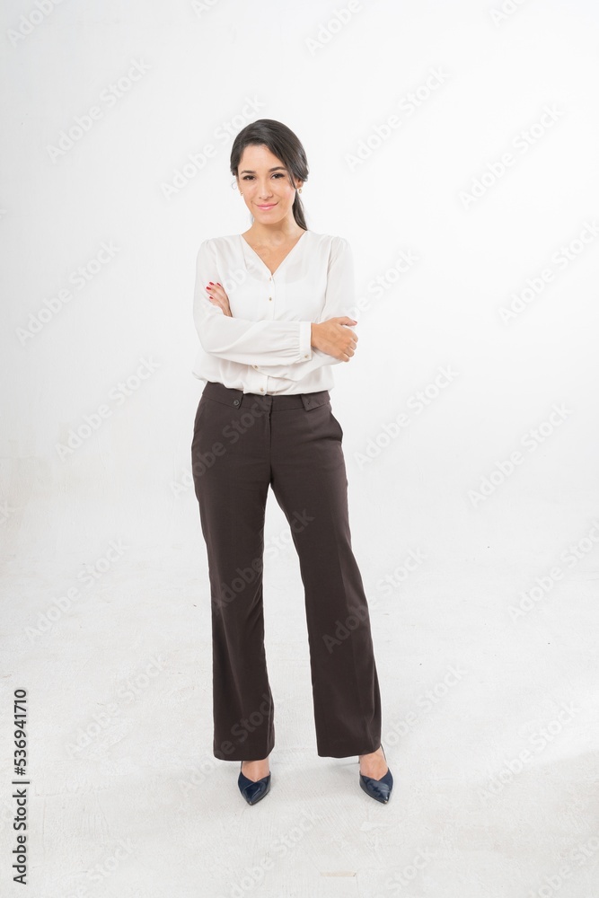 Smart elegant female shop