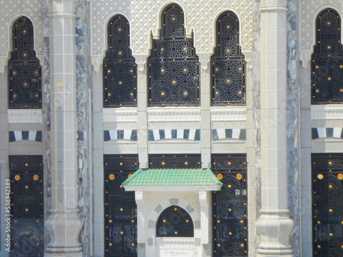 Doors and details of the holy place kaaba, mecca, saudi arabia photo