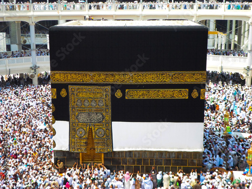 Doors and details of the holy place kaaba, mecca, saudi arabia photo