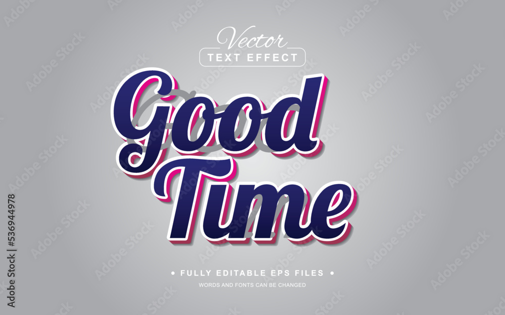 Vector Editable Text Effect in Good Times Style