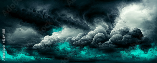 dark teal cloudy sky, night skies with clouds, gloomy, background, banner photo