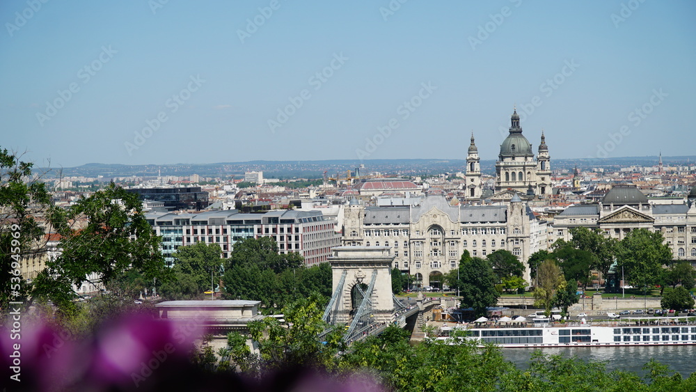 view of the Budapest from a hill