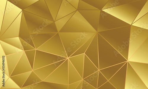 Abstract polygon gold background vector illustration