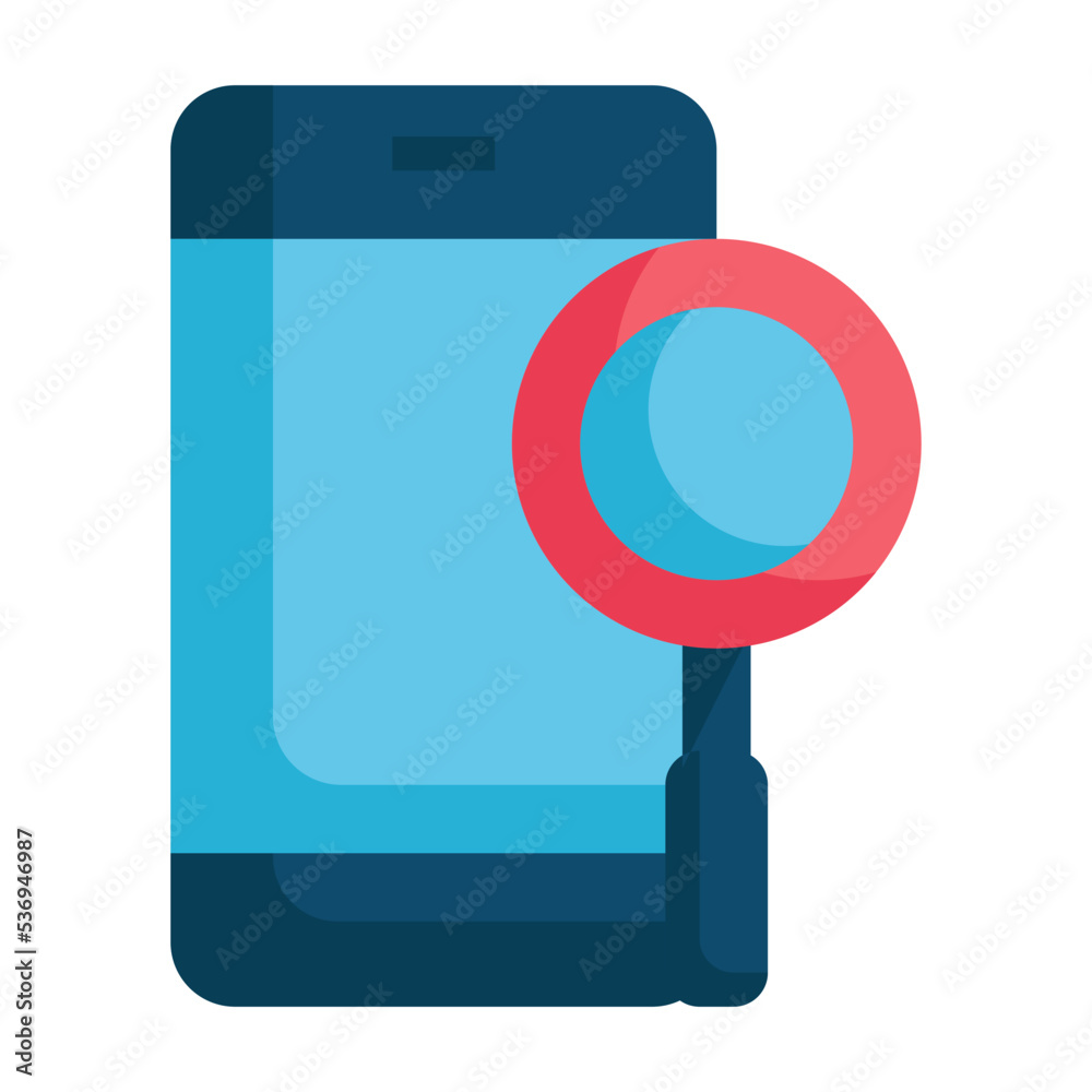 search find magnifying mobile flat flat style icon search find magnifying mobile flat flat style icon