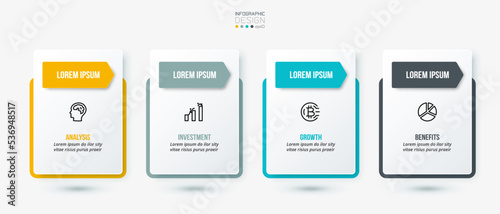Business concept infographic template with option. 
