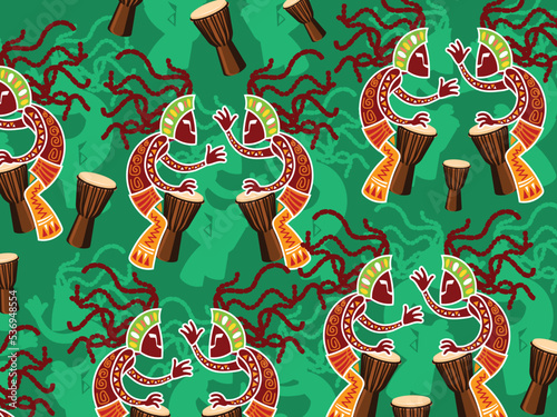 art illustration abstract background pattern seamless icon symbol culture asian of drum player traditional indian