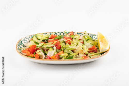 vegetarian salad on a white background
