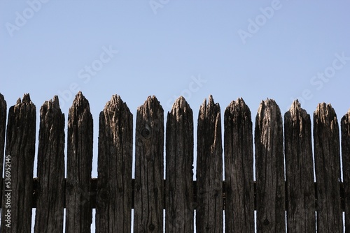 wooden fence with sky