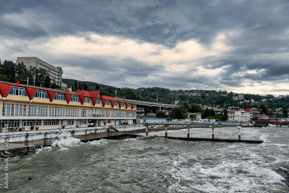 Naklejka premium view of the town