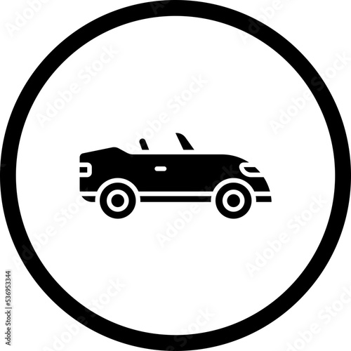 Convertible Car Icon Style
