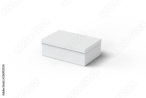 Quadro su tela Shoebox mockup closed 3D Rendering and transparent background