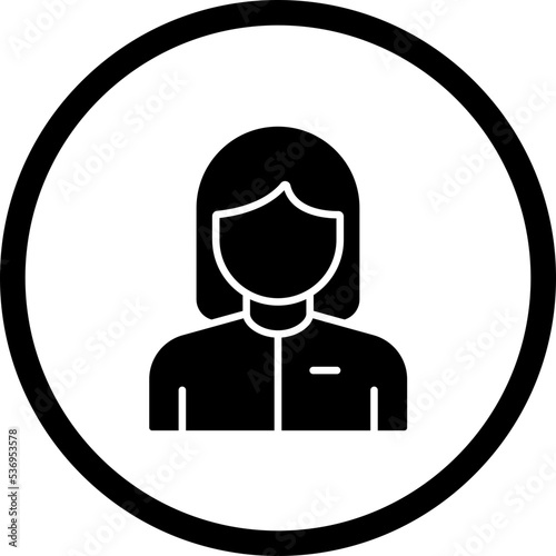 Customer Female Icon Style