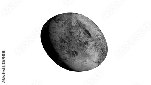 haumea the dwarf planet 3d illustration