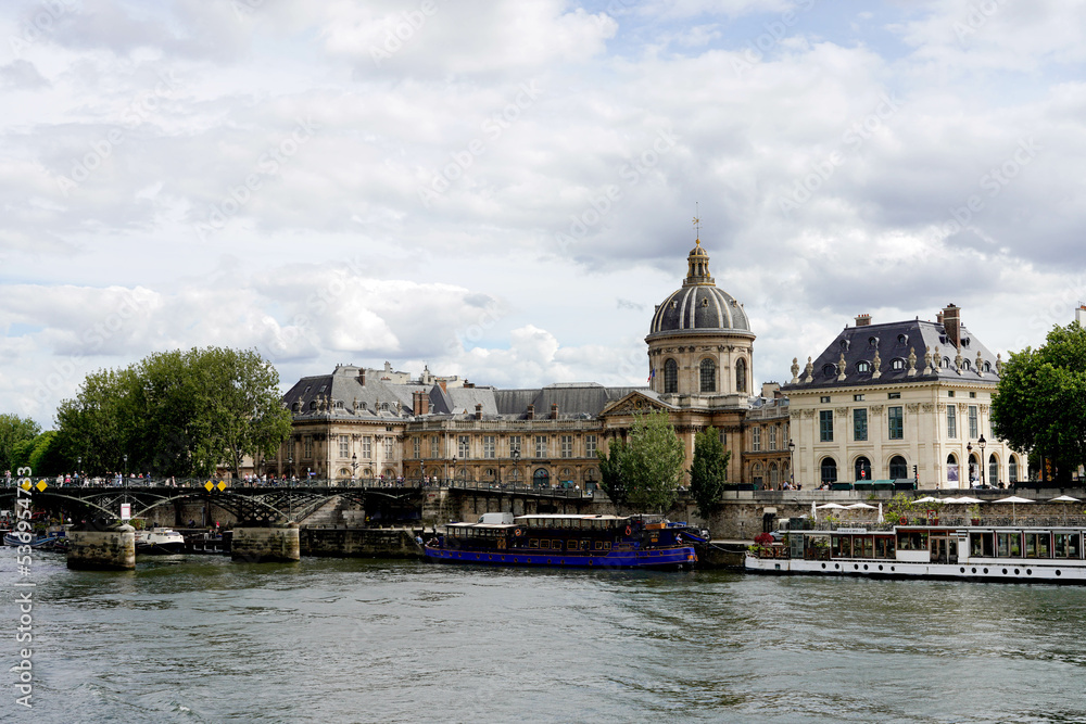 Institut de France and Pont des Arts bridge, Paris, France