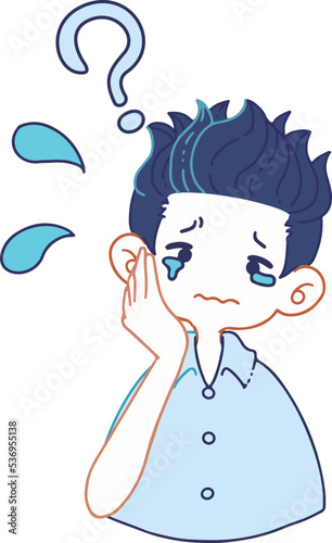 パニックになっている人物のベクターイラストレーション