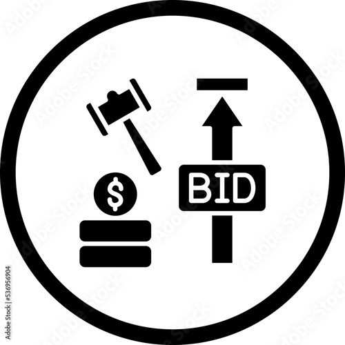 Maximum Bid Auction Icon Style