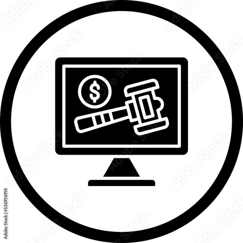 Online Bidding Icon Style