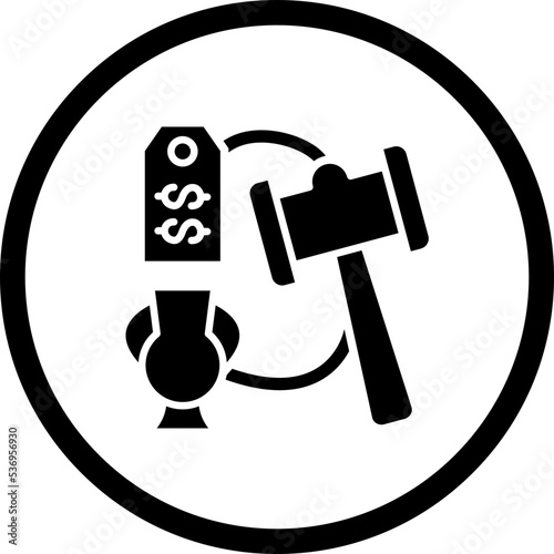 Reserve Bid Auction Icon Style