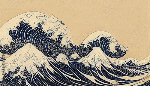 Tableau sur toile Greate Wave in ocean