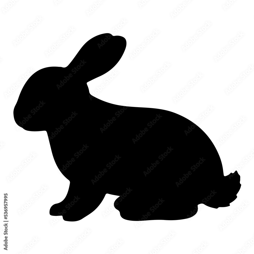 black rabbit silhouette