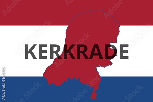 Kerkrade: Illustration mit dem Namen der niederländischen Stadt Kerkrade in der Provinz Limburg photo