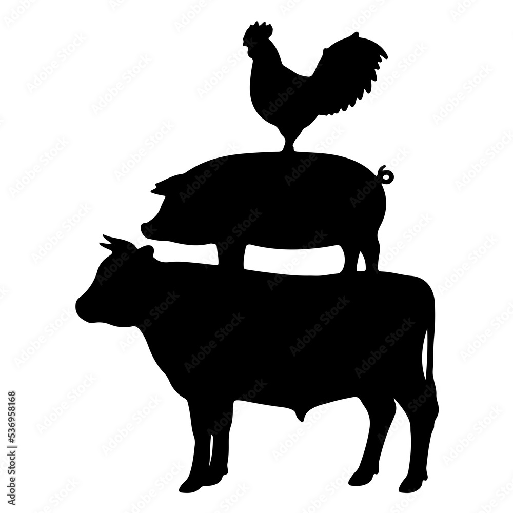 farm animals silhouettes farm animals silhouettes