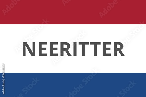 Neeritter: Illustration mit dem Namen der niederländischen Stadt Neeritter in der Provinz Limburg photo