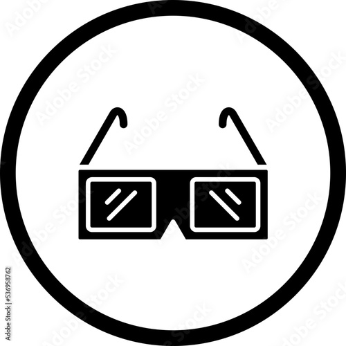 3d Glasses Icon Style