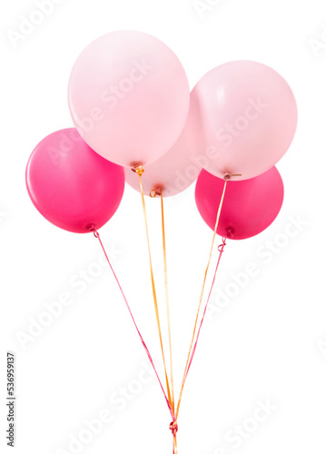Slika na platnu Bunch of colorful balloons on white background