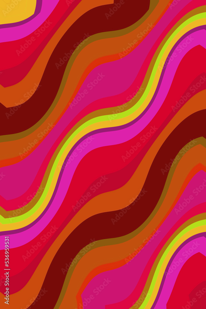 Multi-coloured waves pattern Multi-coloured waves pattern