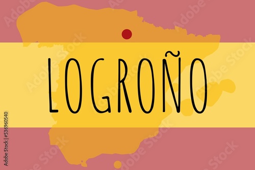 Logroño: Illustration mit dem Namen der spanischen Stadt Logroño photo