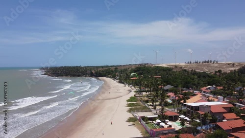 kite surfing on the beach