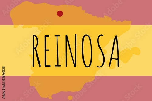 Reinosa: Illustration mit dem Namen der spanischen Stadt Reinosa photo