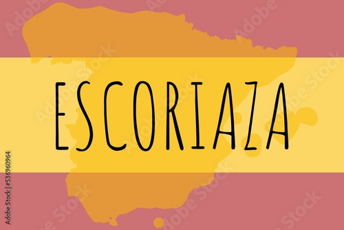 Escoriaza: Illustration mit dem Namen der spanischen Stadt Escoriaza photo
