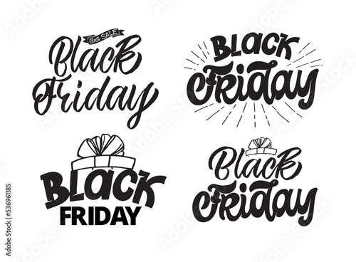 Black Friday - Sale Banner - Cyber Monday - cute hand drawn doodle lettering template poster banner art