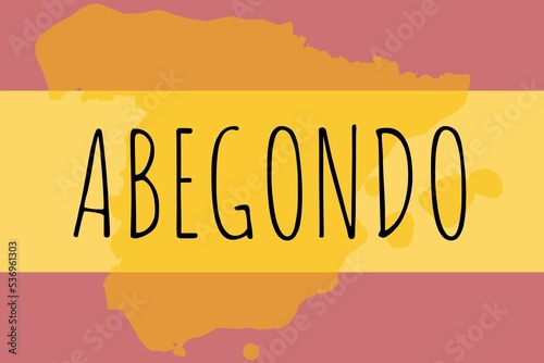 Abegondo: Illustration mit dem Namen der spanischen Stadt Abegondo photo