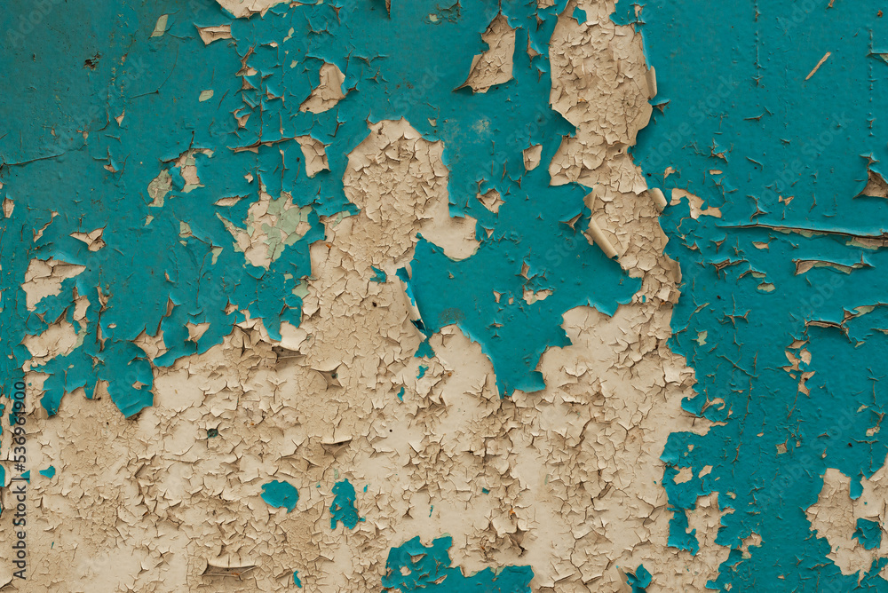 Grunge texture of old cracked peeling blue paint Grunge texture of old cracked peeling blue paint