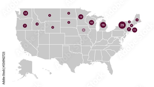 Electoral votes allocated to each state for United States presidential elections