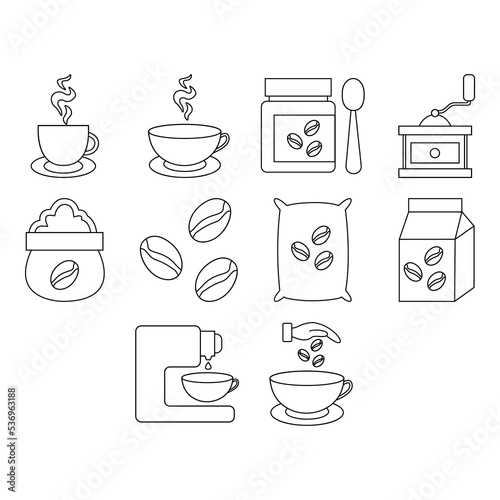coffee icon set