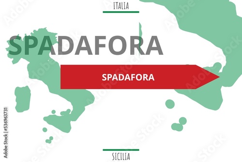 Spadafora: Illustration mit dem Namen der italienischen Stadt Spadafora photo